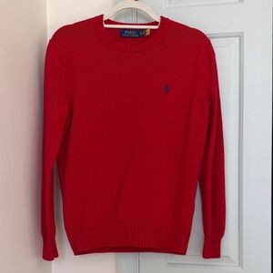 Polo Ralph Lauren - Red Cotton Sweater - XS Crew Neck Knit Pullover